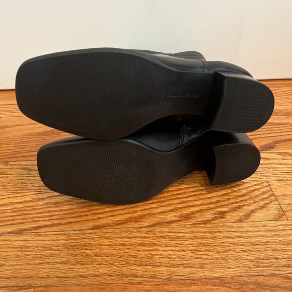 Black heeled mid calf boots - Picture 4 of 4